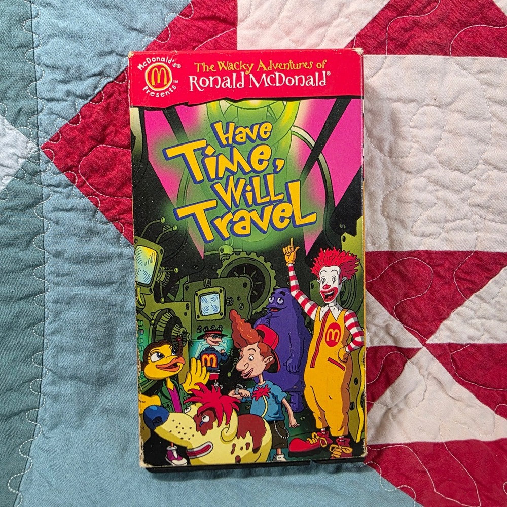 McDonalds Have Time Will Travel Kids VHS Tape Multicolor Animated Movie